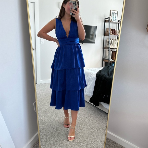Lulu’s Peak Party Vibes Cobalt Blue Midi Dress - Picture 2 of 9